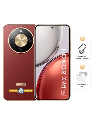 X9d Dual SIM 5G 12GB RAM 256GB Reddish Brown With Free Choice E6i Earbuds and 6 Month Damage Insurance  - Middle East Version