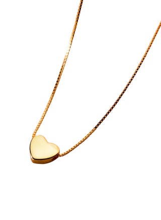 925 Hallmarked Sterling Silver Gold Heart Necklace