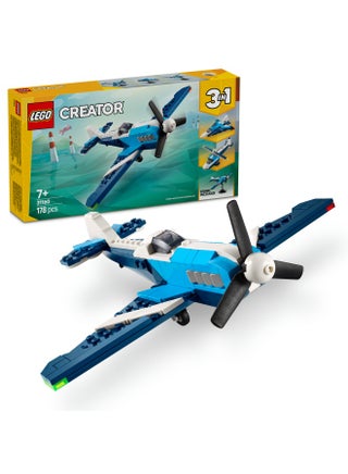 Creator 3in1 Aircraft: Race Plane Toy - Transforms into a Jet or Helicopter Model - Vehicle Building Set for 7+ Year Old Boys & Girls - Fun Birthday Gift Idea - 31160 (178 pieces)