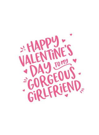 "My Gorgeous Girlfriend" Valentines Greeting Card