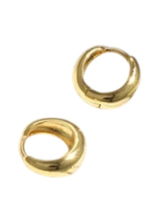 925 Hallmarked Silver | 14K Gold Plated Hoop Earring