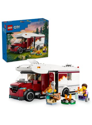 City Holiday Adventure Camper Van Toy Vehicle Set 60454 (Age 6+, 385 Pieces)