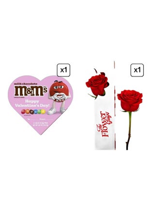 Chocolate Candies 48g & Free Flower Combo